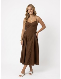 ROBE À BRETELLES MARRON...