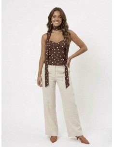 TOP BUSTIER CHOCOLAT A POIS... 2