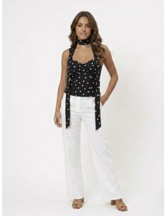 TOP BUSTIER NOIR A POIS &... 2