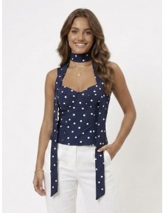 TOP BUSTIER BLEU MARINE A...