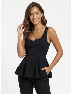 TOP DÉBARDEUR NOIR UNI...