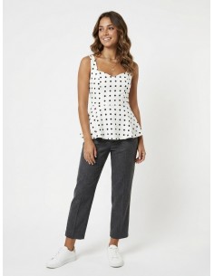 TOP DÉBARDEUR BLANC À POIS... 2