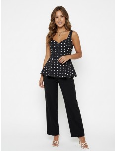 TOP DÉBARDEUR NOIR À POIS... 2