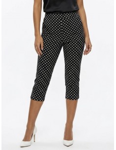 PANTALON CAPRI NOIR IMPRIMÉ...