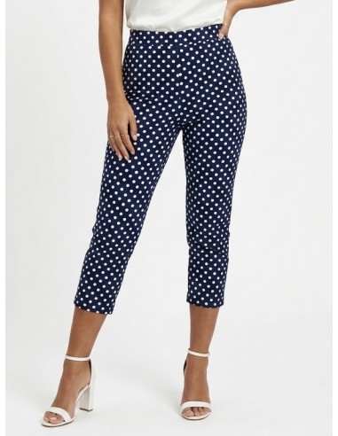 PANTALON CAPRI BLEU MARINE IMPRIMÉ...