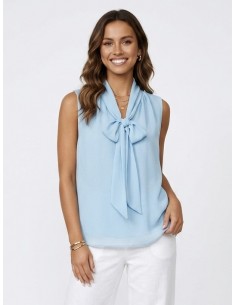 CHEMISE FLUIDE BLEU SANS...