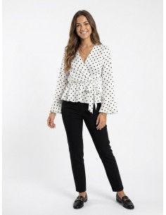 TOP CACHE-CŒUR BLANC À POIS... 2