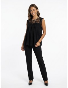 TOP DENTELLE NOIR FLUIDE &... 2