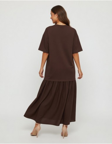 ROBE LONGUE CHOCOLAT OVERSIZE - FEMME