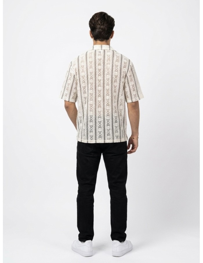 CHEMISE MAILLE ÉCRU & MOTIFS - HOMME