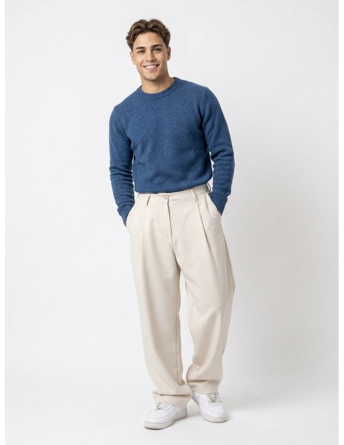 PANTALON BEIGE FLUIDE & COUPE LARGE - HOMME