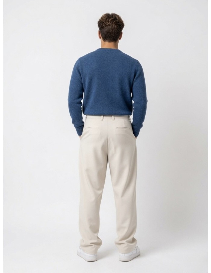 PANTALON BEIGE FLUIDE & COUPE LARGE - HOMME