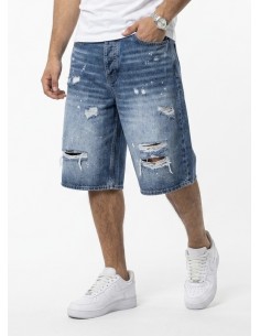 SHORT JEAN DESTROY BLEU...