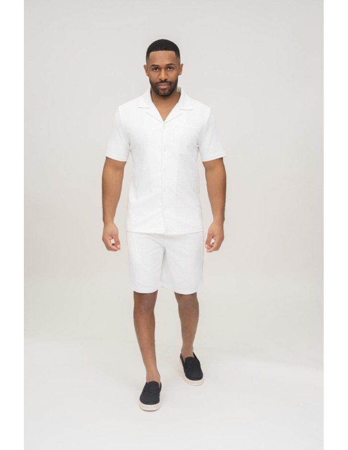 ENSEMBLE CHEMISE & SHORT BLANC - HOMME