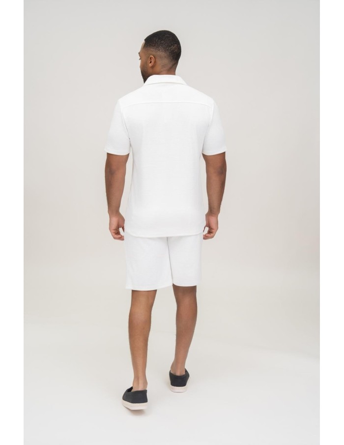 ENSEMBLE CHEMISE & SHORT BLANC - HOMME
