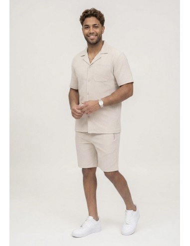 ENSEMBLE CHEMISE & SHORT BEIGE - HOMME