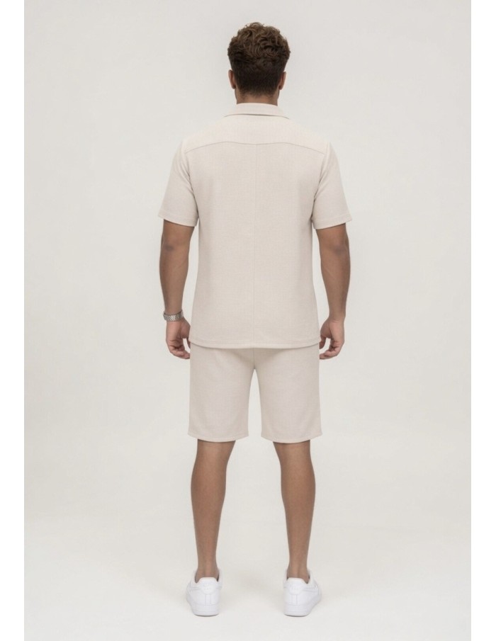 ENSEMBLE CHEMISE & SHORT BEIGE - HOMME