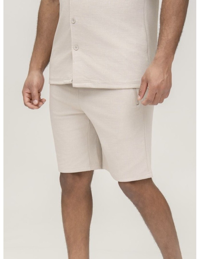 ENSEMBLE CHEMISE & SHORT BEIGE - HOMME