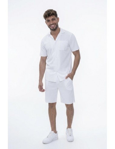 Ensemble uni plissé chemise et short...