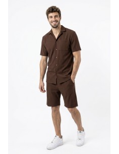 Ensemble uni plissé chemise...