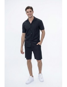 Ensemble uni plissé chemise...