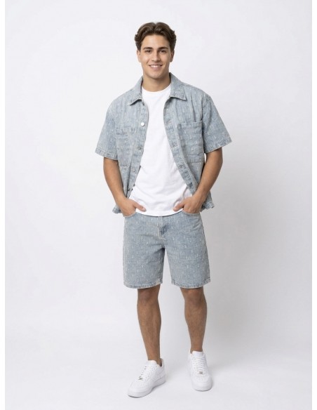ensemble short en jean homme