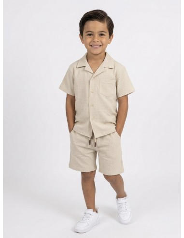 ENSEMBLE TEXTURÉ CHEMISE + SHORT...