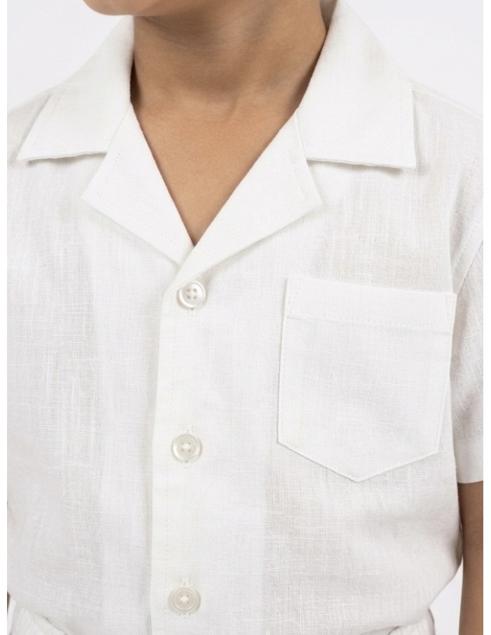 ENSEMBLE CHEMISE + PANTALON BLANC - GARÇON