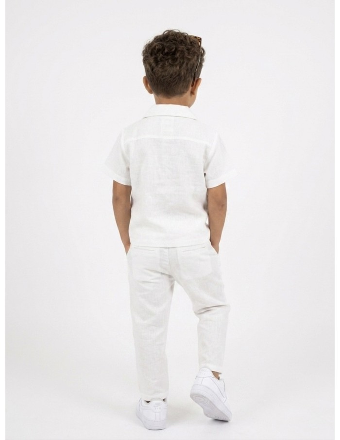 ENSEMBLE CHEMISE + PANTALON BLANC - GARÇON