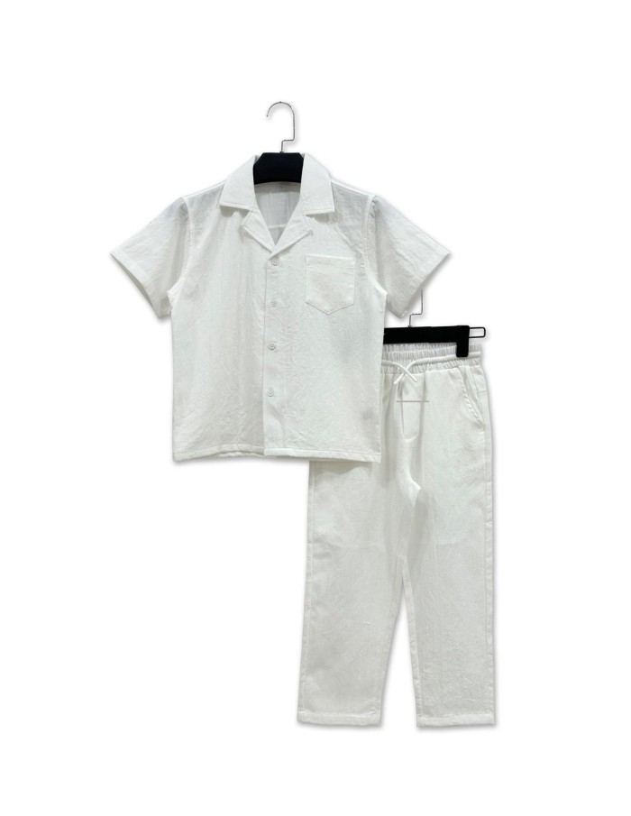 ENSEMBLE CHEMISE + PANTALON BLANC - GARÇON