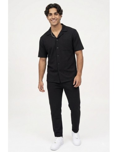 ENSEMBLE CHEMISE + PANTALON TEXTURÉ...