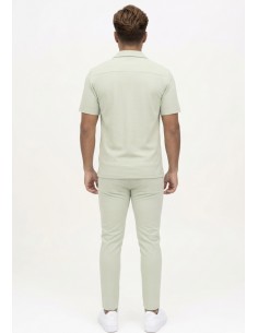 ensemble chemise pantalon vert sauge 2