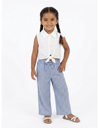ENSEMBLE TOP + PANTALON BLEU CIEL –...