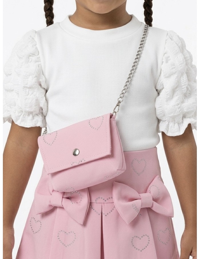 ROBE À STRASS + SAC ASSORTI ROSE - FILLE