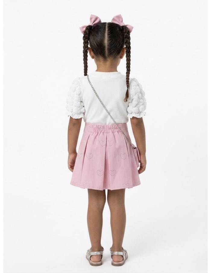 ROBE À STRASS + SAC ASSORTI ROSE - FILLE