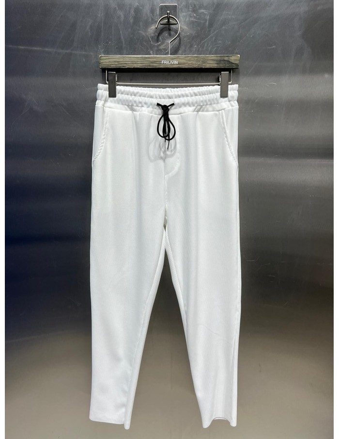 ENSEMBLE CHEMISE + PANTALON PLISSÉ BLANC  - HOMME