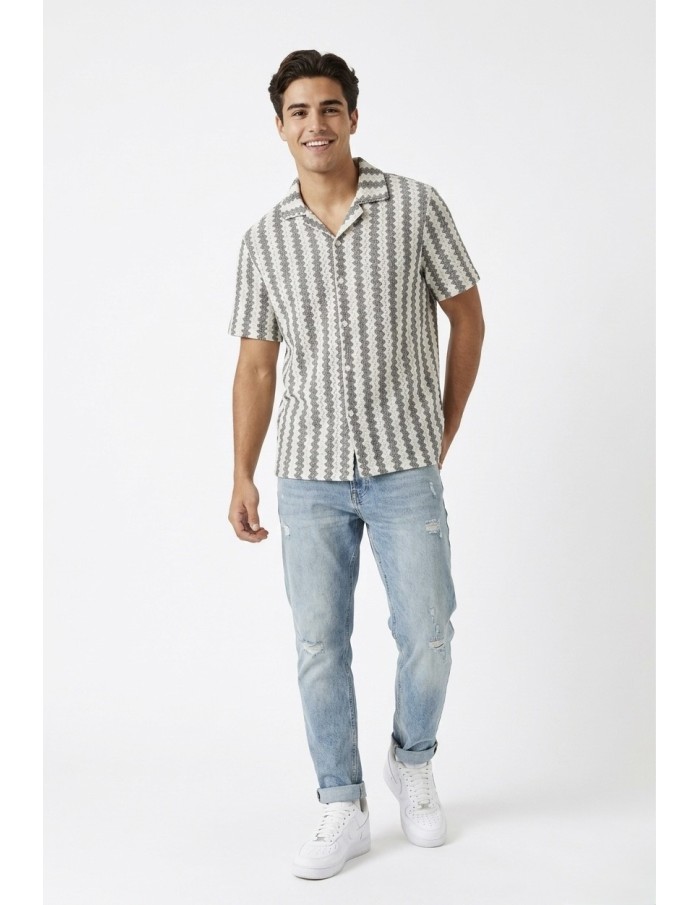 GILET CHEMISE IMPRIMÉ – HOMME