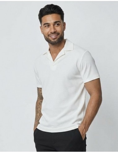 POLO MANCHES COURTES TEXTURÉ BLANC –...