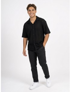 GILET CHEMISE UNI NOIR– HOMME 2