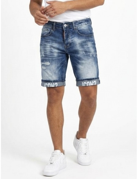 Short en jean homme