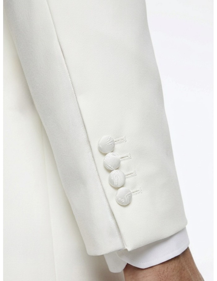 Costume 3 pièces blanc  - homme
