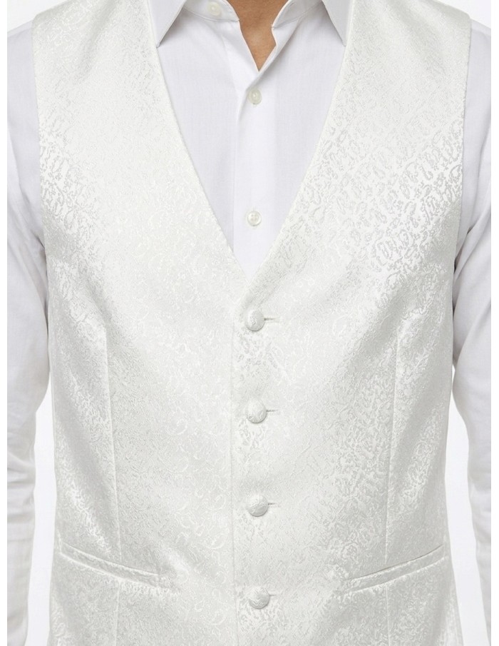 Costume 3 pièces blanc  - homme