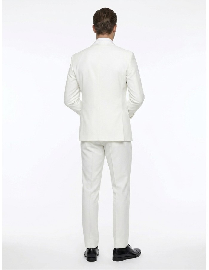Costume 3 pièces blanc  - homme
