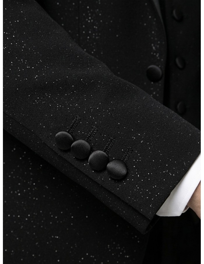 Costume 3 pièces noir paillettes  - homme