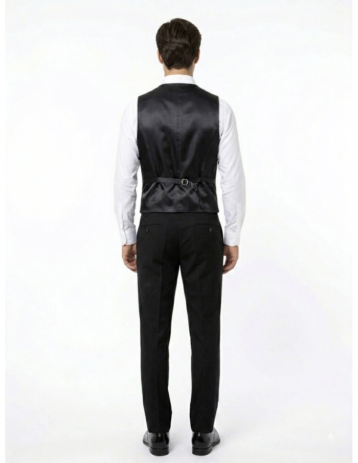 Costume 3 pièces noir paillettes  - homme