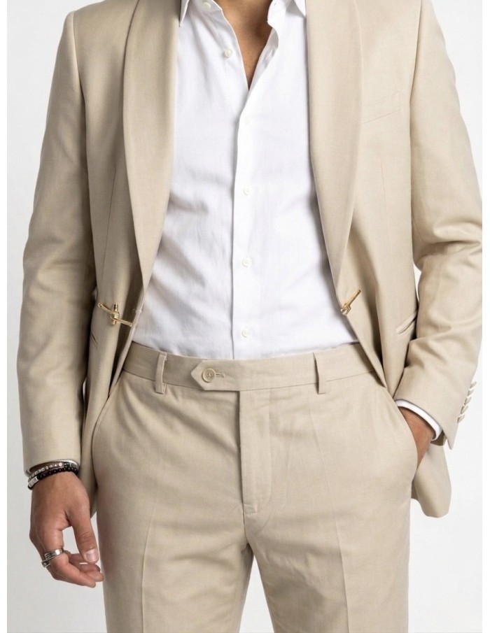 Costume 2 pièces beige - homme