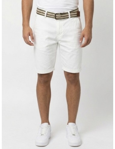 SHORT BLANC ET CEINTURE TRESSÉE  - HOMME
