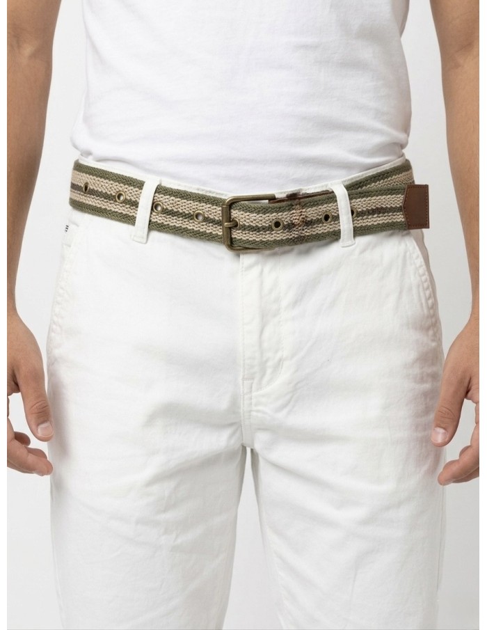 SHORT BLANC ET CEINTURE TRESSÉE  - HOMME