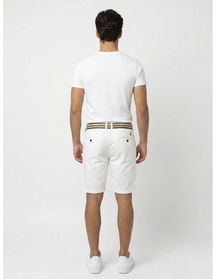 SHORT BLANC ET CEINTURE TRESSÉE  - HOMME