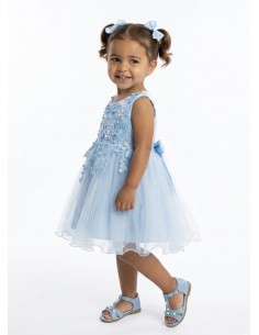 Robe ceremonie fête bleu ciel 2